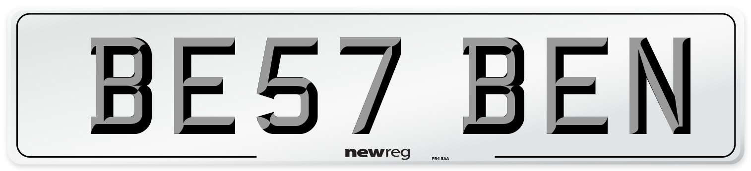 BE57 BEN Number Plate from New Reg